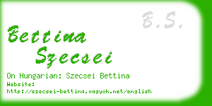 bettina szecsei business card